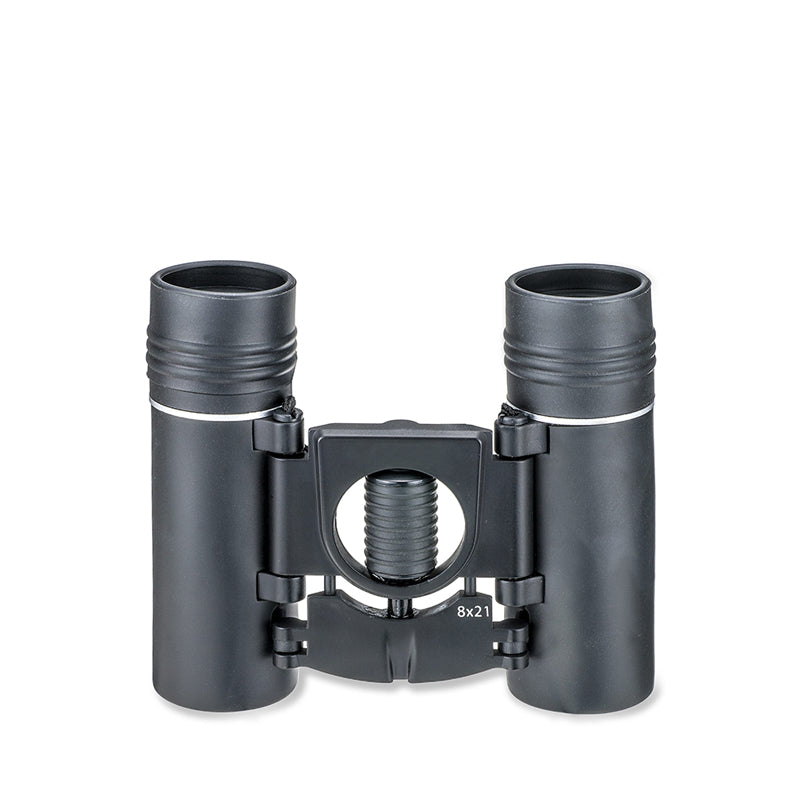 Binocular compacto portátil con placa de mandíbulas de la muerte, círculo hueco 8X21