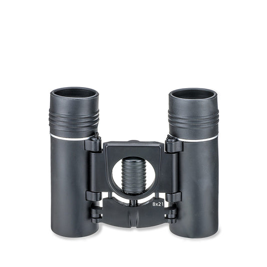 8X21 Hollowed Circle with Jaws of Death Plate Portable Compact Binocular
