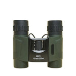 Binocular compacto y portátil con textura de barras verticales y puntos verdes 8X21