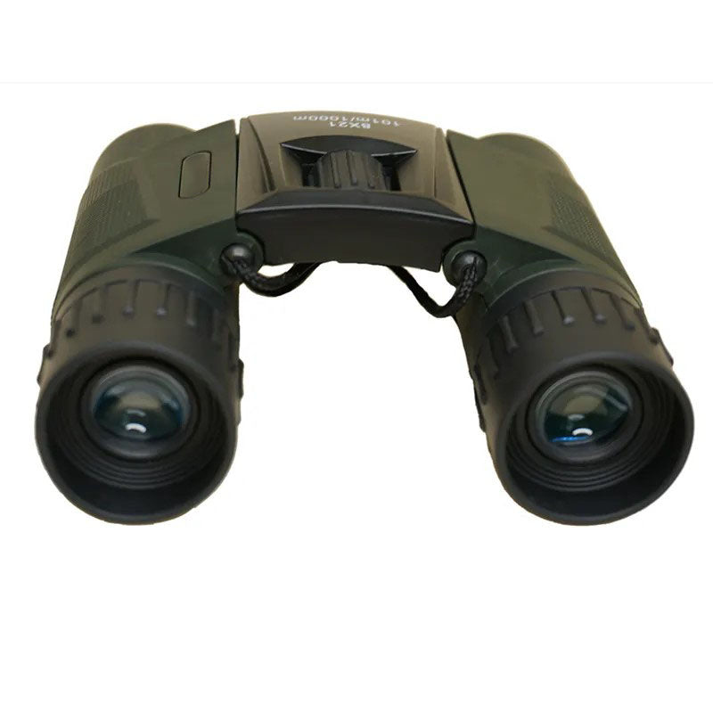 8X21 Green Dotted and Vertical Bars Texture Compact and Portable Binocular