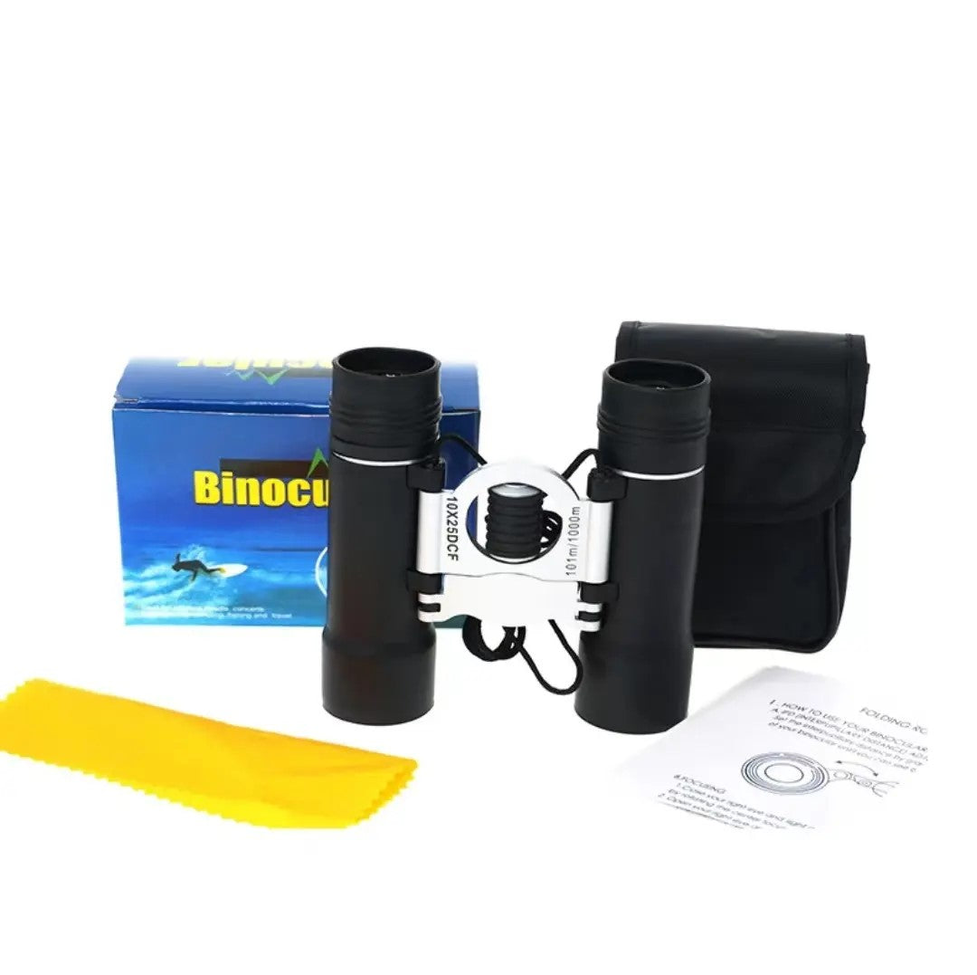 10X25 Circled Plate Portable Compact Binocular