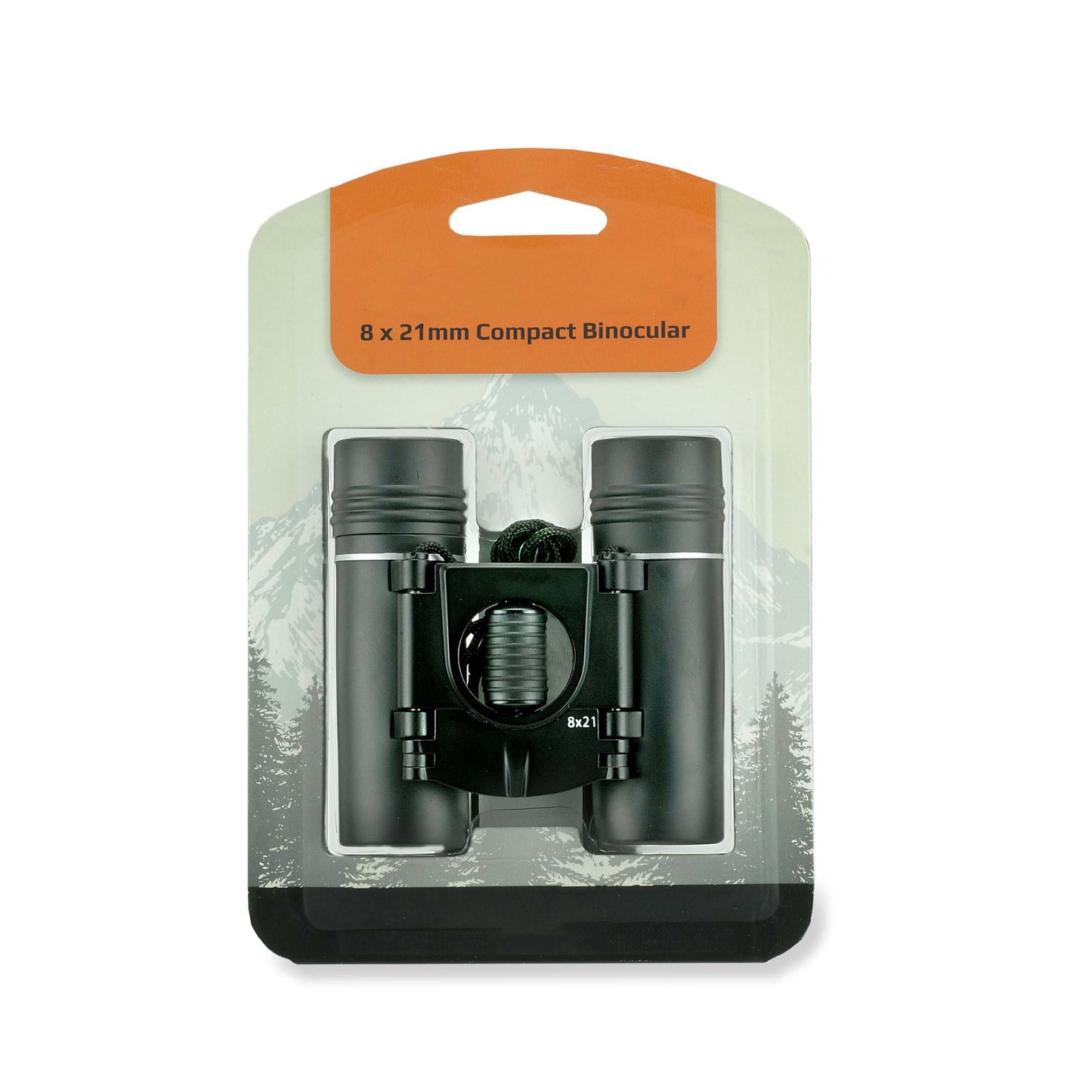 Binocular compacto portátil con placa de mandíbulas de la muerte, círculo hueco 8X21